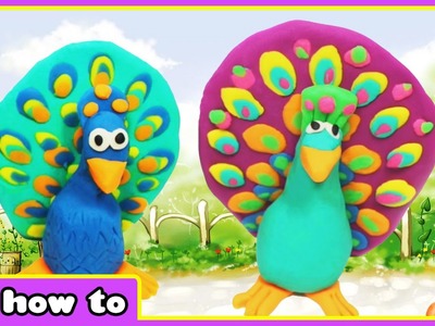 Play Doh Peacock | Easy Play Doh Videos for Children by HooplaKidz How To
