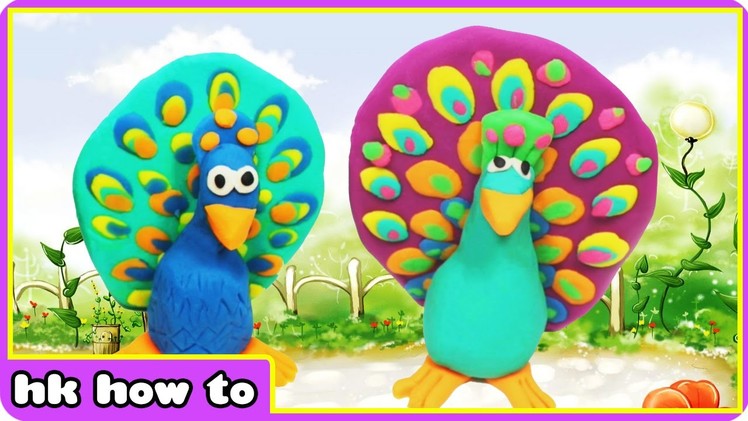 Play Doh Peacock | Easy Play Doh Videos for Children by HooplaKidz How To
