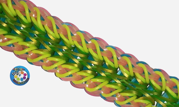 Rainbow Loom Bracelet "TROPICAL IMPRESSION" (Original Design) (ref #4ss)