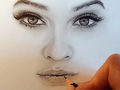 Tutorial | How to shade and draw realistic eyes, nose and lips with graphite pencils