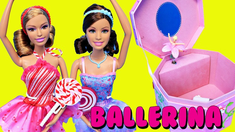 BARBIE Ballerina DIY Jewelry Box Kids Craft + Disney Princess Elsa & Little Mermaid Ariel Dolls