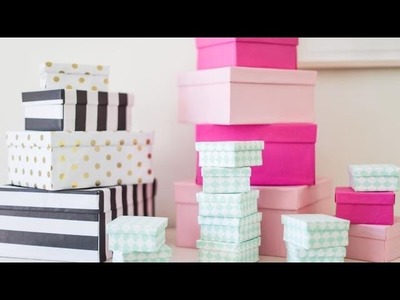 DIY Paper Covered Boxes