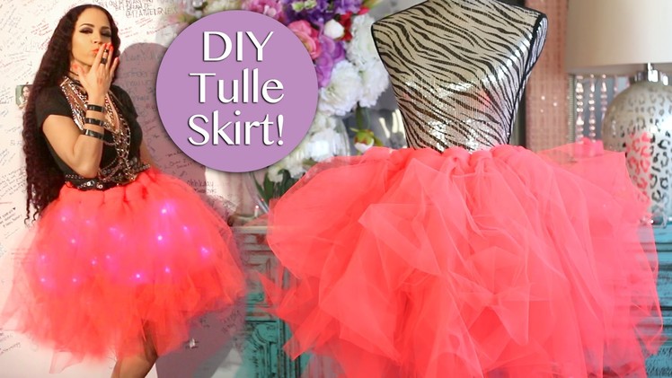DIY Tulle Skirt No Sew ! Easy DIY Tulle Skirt