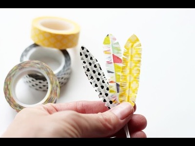 DIY Washi Tape Feathers