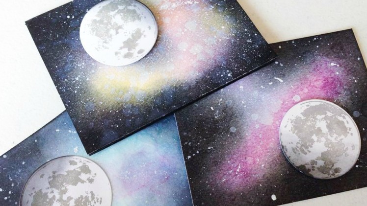 How to Create a Galaxy Background | Distress Ink Blending | TheCraftBunny
