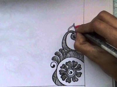 How to Create Mehndi Design (Free Hand Design) !!2016!!