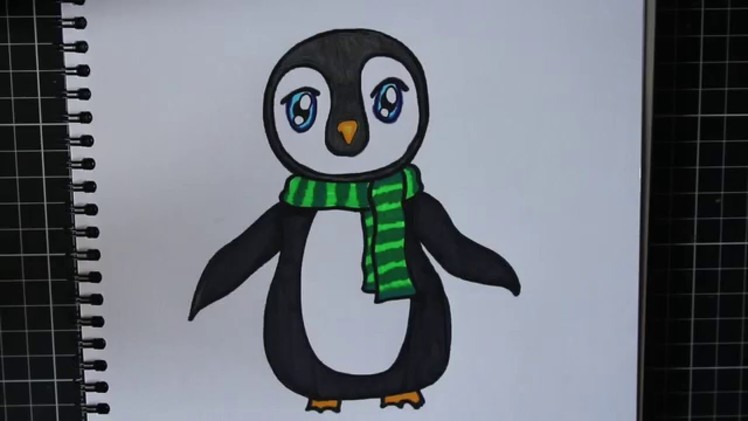 How to Draw a Cute Penguin with Sharpies
