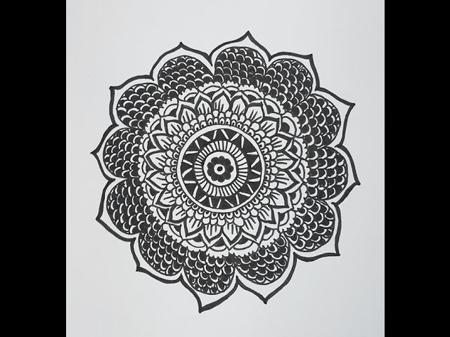 How to Draw a Mandala Design - Mandala Flower Pattern