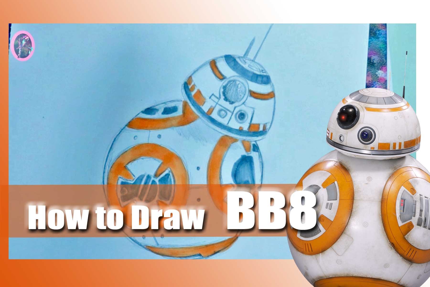 How to Draw BB8 from STAR WARS The Force Awakens - @dramaticparrot