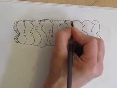 How to draw Hannah in graffiti bubble letters
