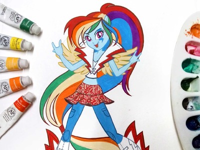 How to draw rainbow dash my little pony equestria girls-rainbow rocks