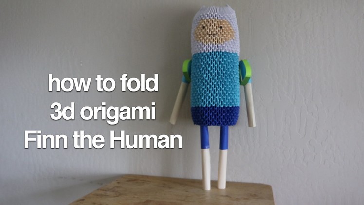 How to fold 3d origami Finn the Human - Adventure Time