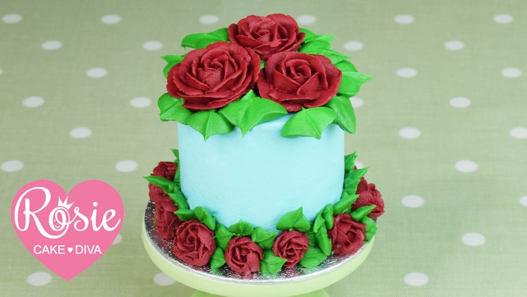 How to make a Buttercream Rose Mini-Cake