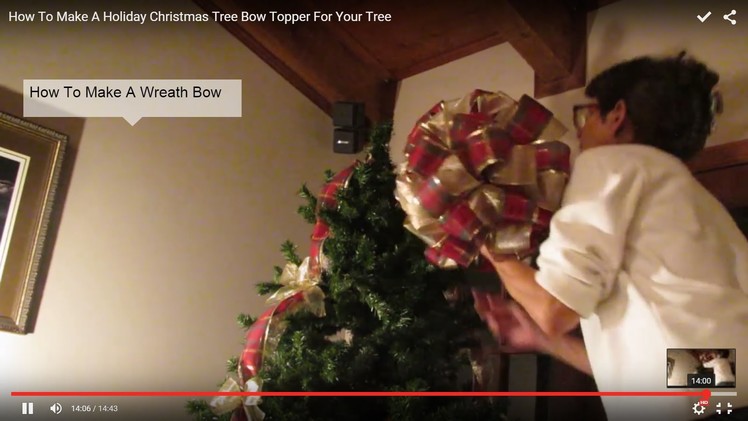 How To Make A Holiday Christmas Tree Bow Topper