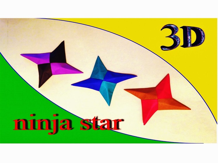 How To Make a Paper Ninja Star (3D Shuriken) - Origami