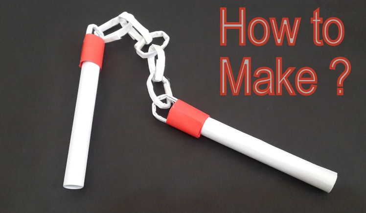 How to make a paper Nunchakus - Easy