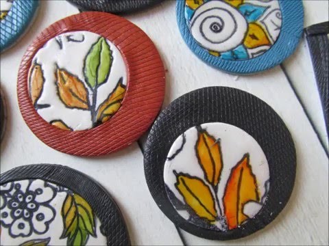 How to make pendant and brooche with polymer clay and fimo