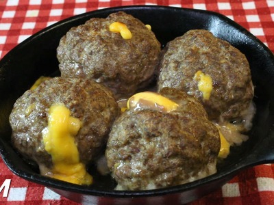 How to Make Quarter Pounder with Cheese Meatballs~Easy Cheese Stuffed Beef Meatballs