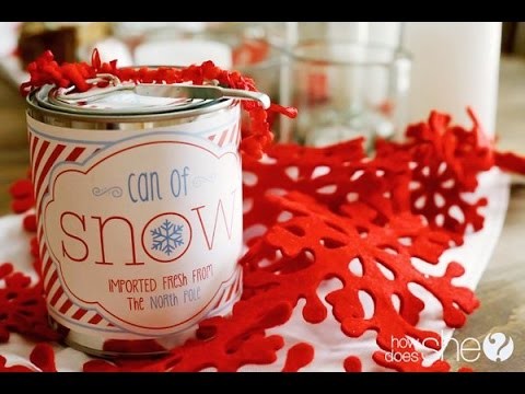 How To Make Snow:  Can of Snow Easy Recipe and Free Printable