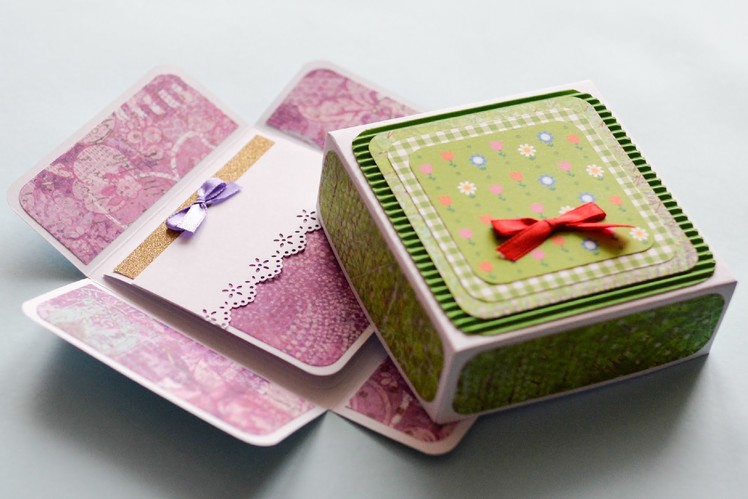 How to Make - Surprise Box Greeting Card Birthday - Step by Step | Kartka Niespodzianka