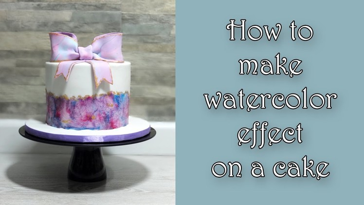 How to make watercolor effect on a cake. Jak zrobić efekt akwareli na torcie