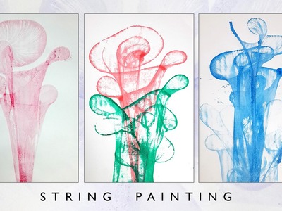How To Make Your Abstract Painting Using String, Yarn, C0021