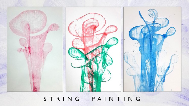 How To Make Your Abstract Painting Using String, Yarn, C0021