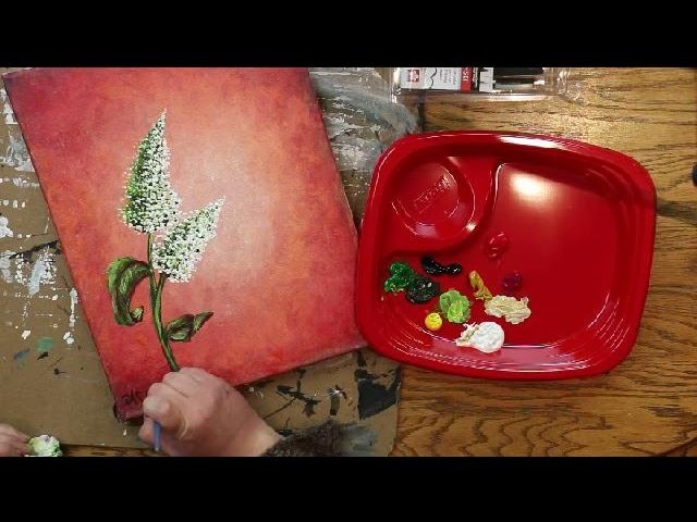 How to Paint BUTTERFLY BUSH BLOSSOMS - Lesson #4 of "How to Paint Flowers" (Series)