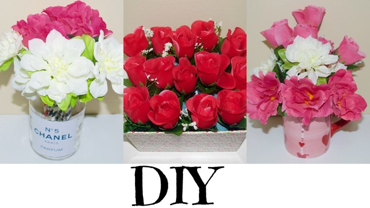 HOW TO:QUICK & EASY FLOWER ARRANGEMENT.ROOM DECOR.VALENTINE'S DAY UNDER CAD$7