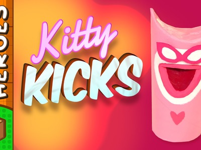 Kitty Kicks - DIY Paper Roll Crafts | Box Heroes on Box Yourself