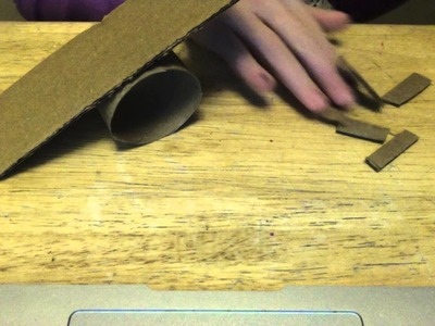 Lexi's DIY Hamster See Saw made from recycled cardboard