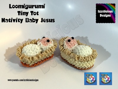 Loomigurumi Tiny Tot Nativity Baby | Jesus Christmas - amigurumi w. Rainbow Loom Bands