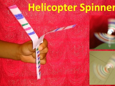 Make a paper helicopter spinner