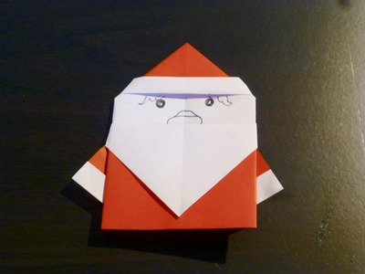 Origami. The art of folding paper.  Santa Claus