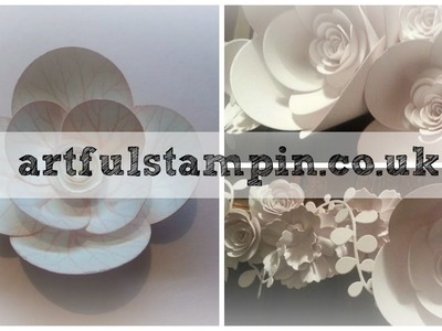 {Paper flower from circles} Artful Stampin Up demonstrator