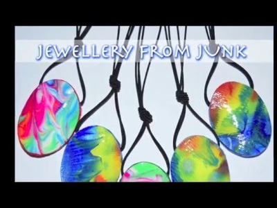 Paper Jewellery - Art Pendant From Junk