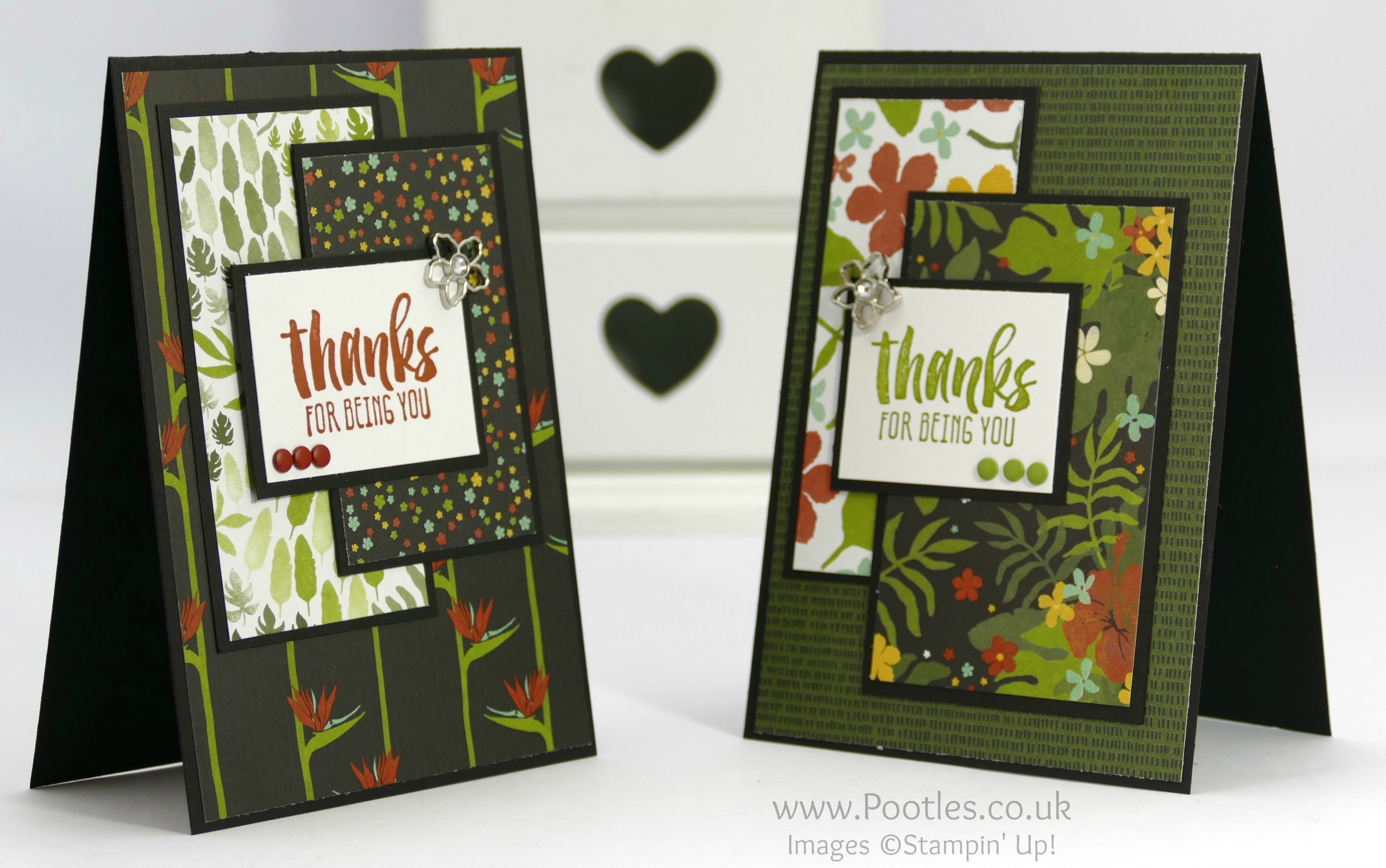 Pootles' SpringWatch Botanicals Layered Card How To PLUS GIVEAWAY