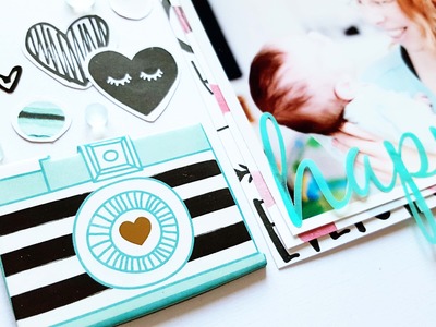 Scrapbooking Process- Hip Kit Club- Crate Paper Hello Love