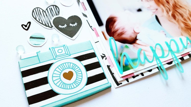 Scrapbooking Process- Hip Kit Club- Crate Paper Hello Love