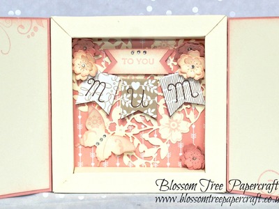 Stampin' Up! How to make the Shadow Box Card as shown on Blossom Tree Papercraft