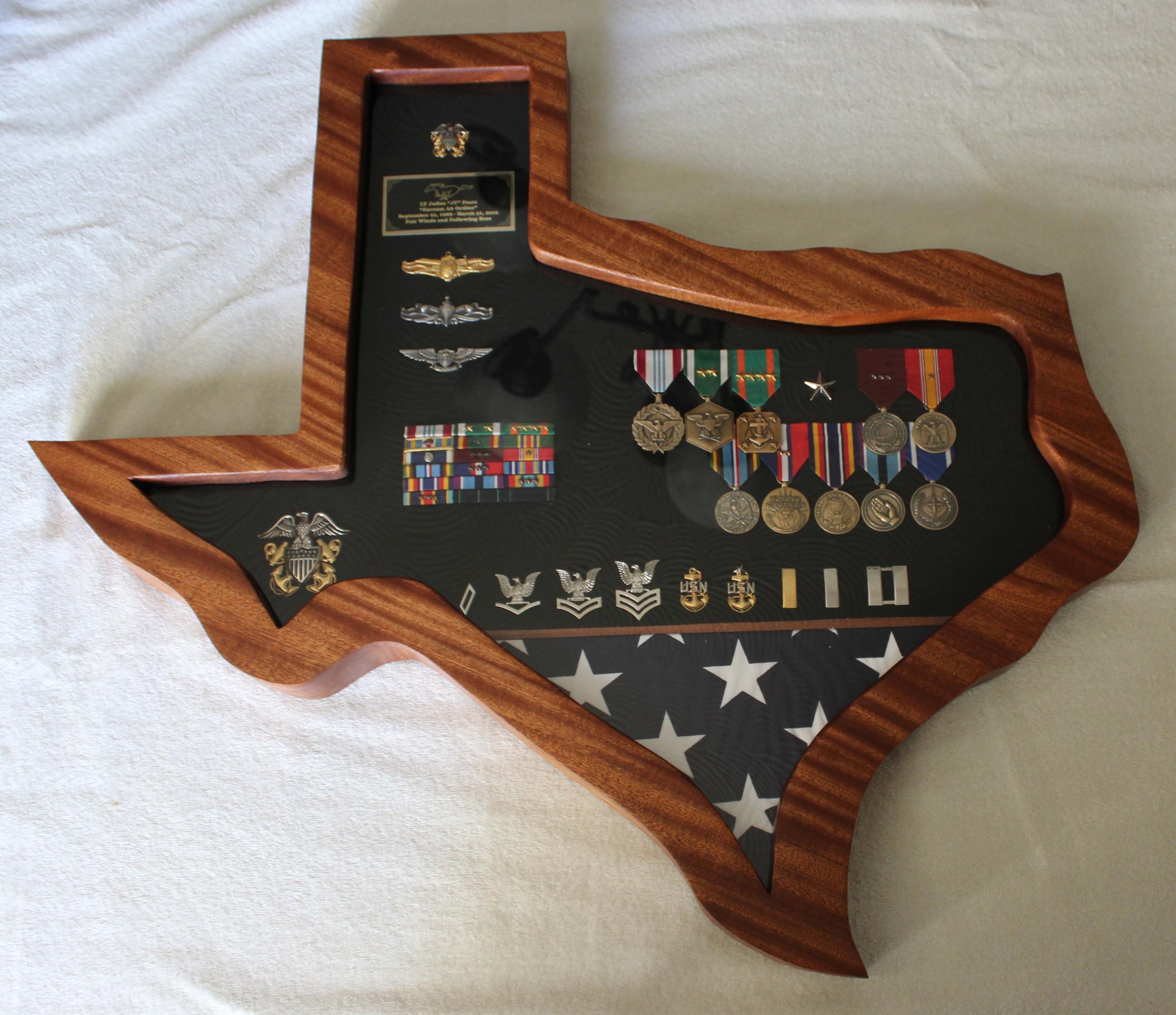 shadow box custom diy shaped military texas mycrafts retirement dallas shadowbox cowboy shapes jon flag choose board