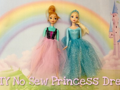 Easy DIY no sew princess dress for barbie