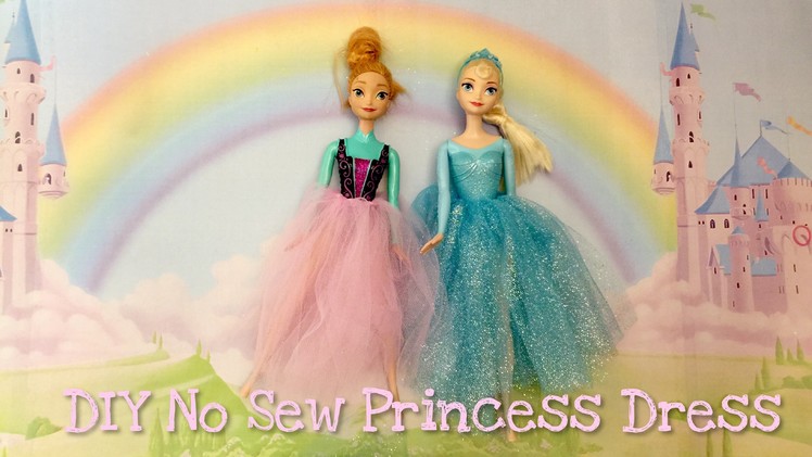 Easy DIY no sew princess dress for barbie