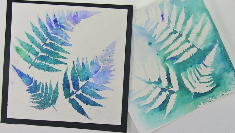 How-to create "Blue Fern" watercolor effects by Leslie "O" ColourArte