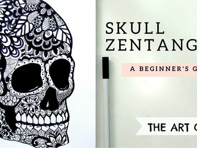 How to Draw ll SKULL ZENTANGLE ll