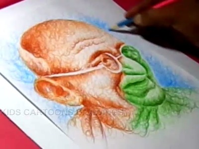 How to Draw MAHATMA GANDHI COLOR Drawing Step by Step