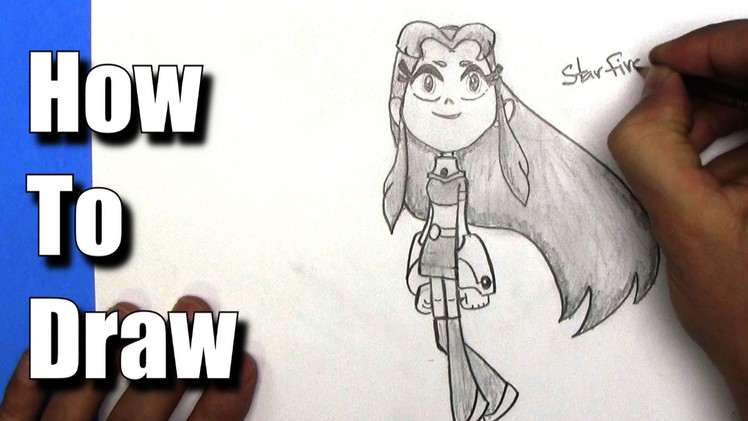 How to Draw Starfire from Teen Titans Go - Step By Step