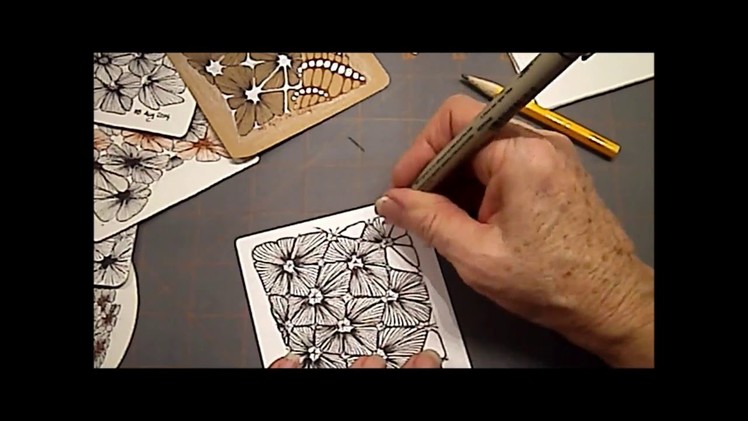 How to draw Tangle Pattern Nymph Lesson #2 by Melinda Barlow