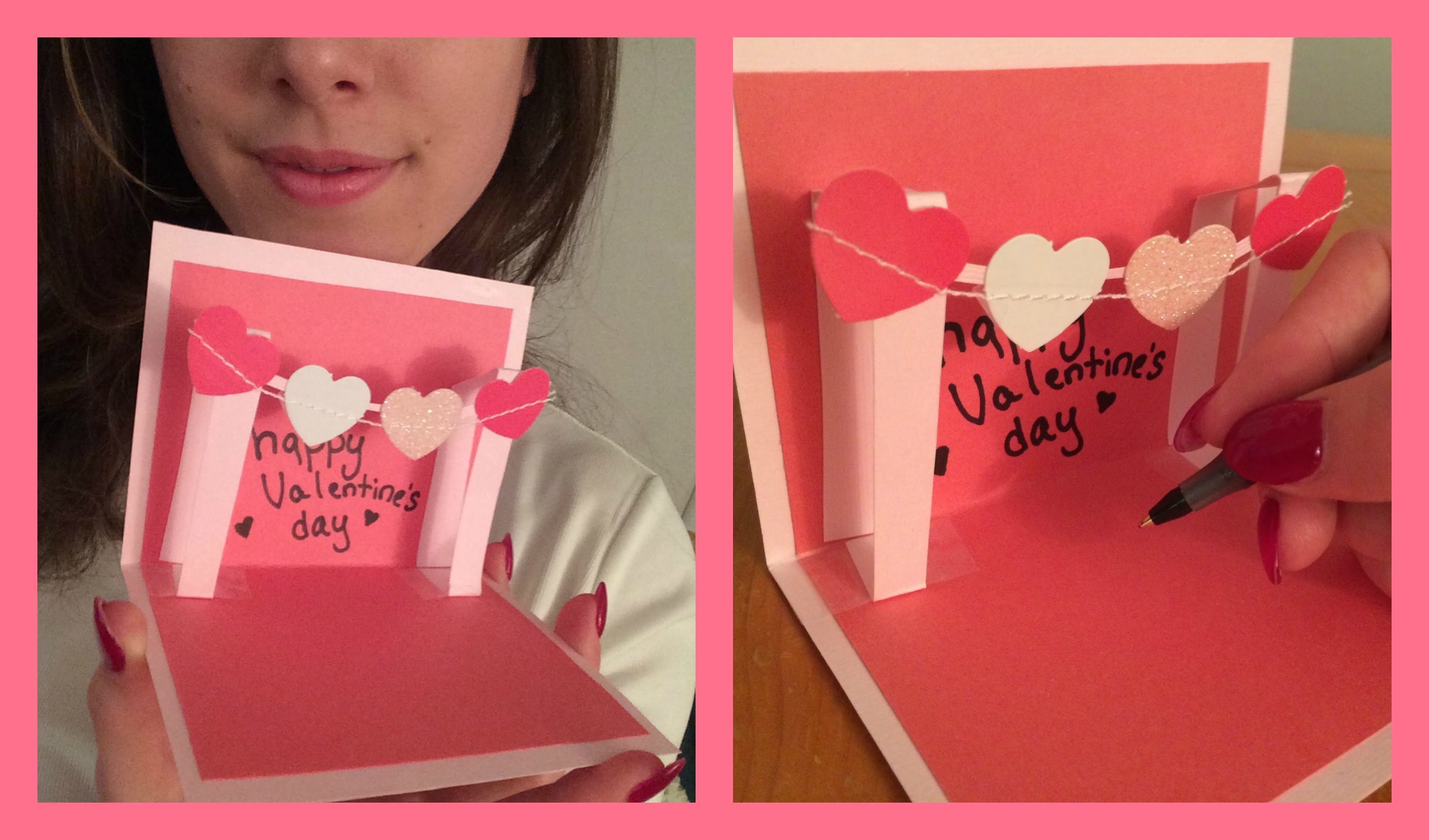 How to Make a Cute Homemade Pop Up Valentines Card - VERY EASY