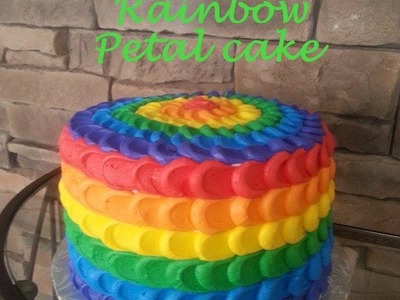 How to make rainbow petal cake